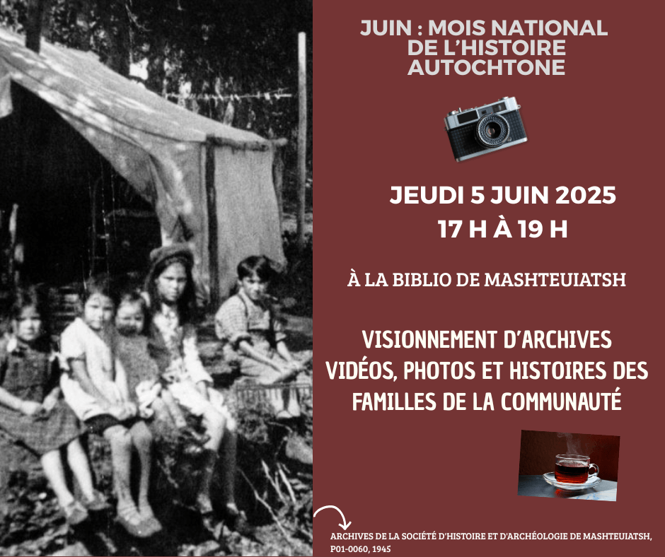 Activité à la Bibliothèque | Mois de l’histoire autochtone - Mashteuiatsh