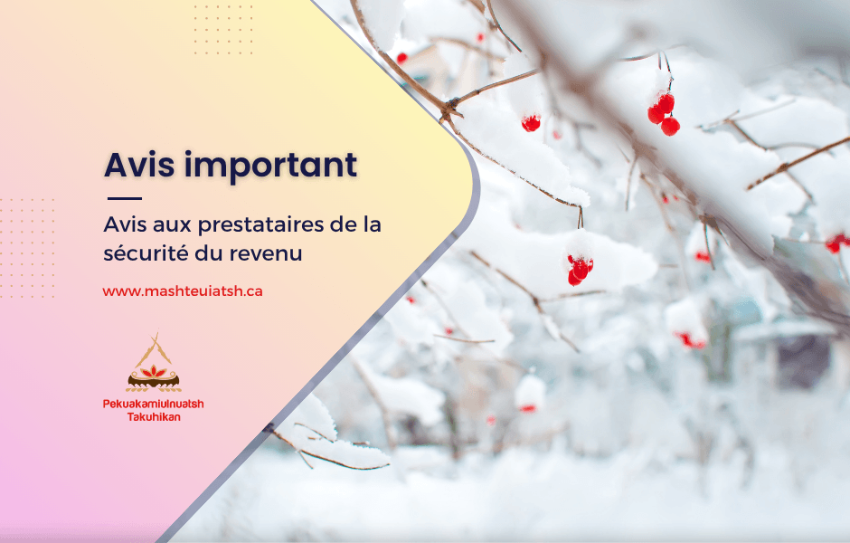 Avis aux prestataires de la sécurité du revenu : formule pour la prestation du 1er janvier 2026