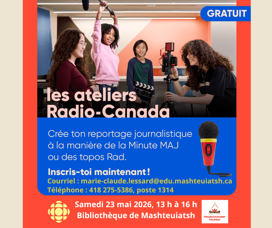 Atelier journalistique pour les 9-17 ans avec Radio-Canada