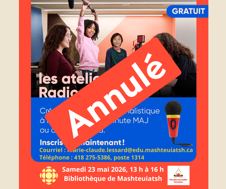 Atelier journalistique pour les 9-17 ans avec Radio-Canada – ANNULÉ
