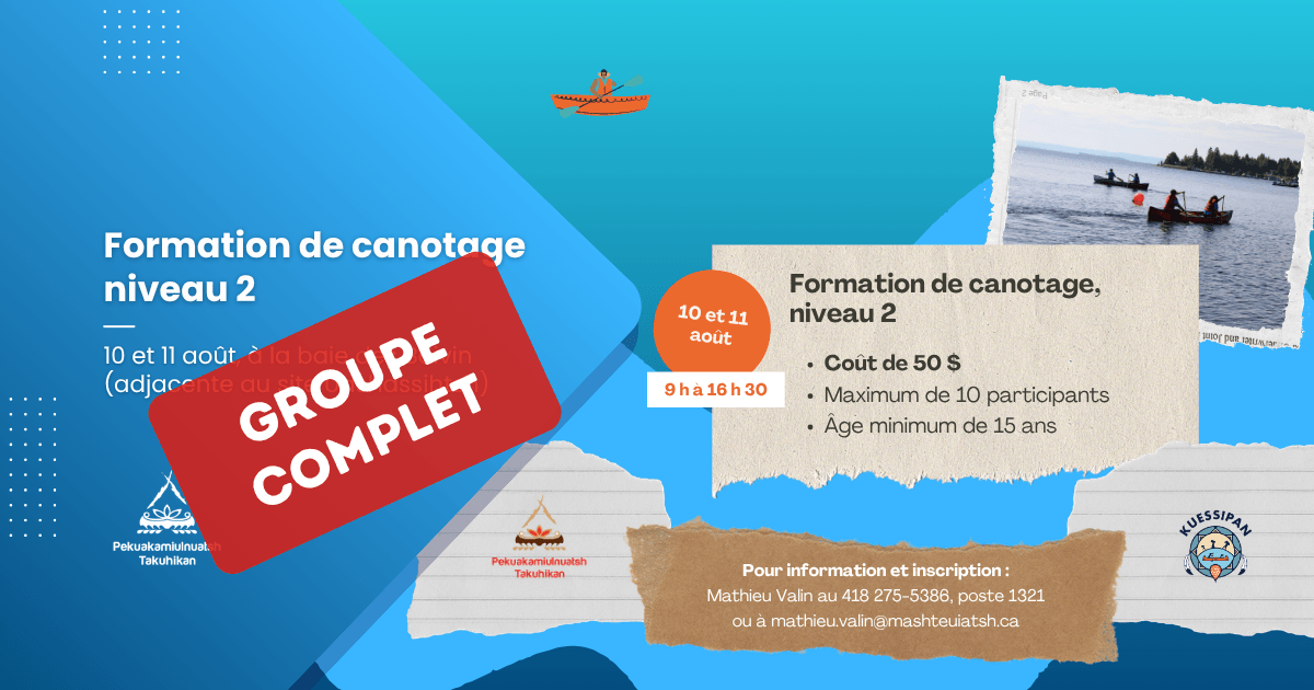 Formation de canotage – niveau 2 (Groupe complet)