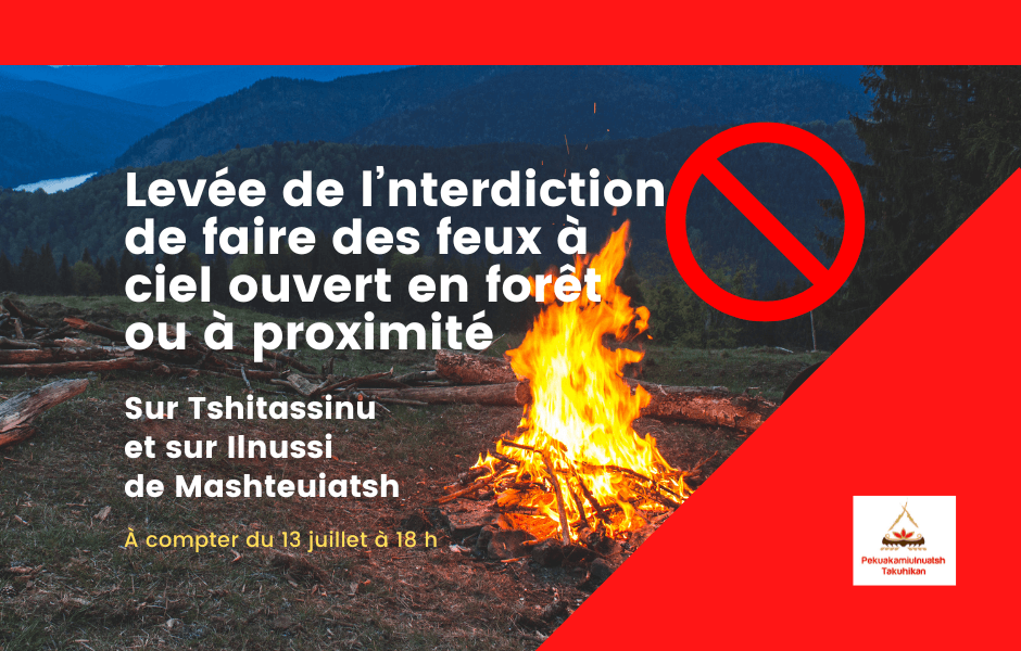 Levée de l’interdiction de faire des feux à ciel ouvert en forêt ou à proximité