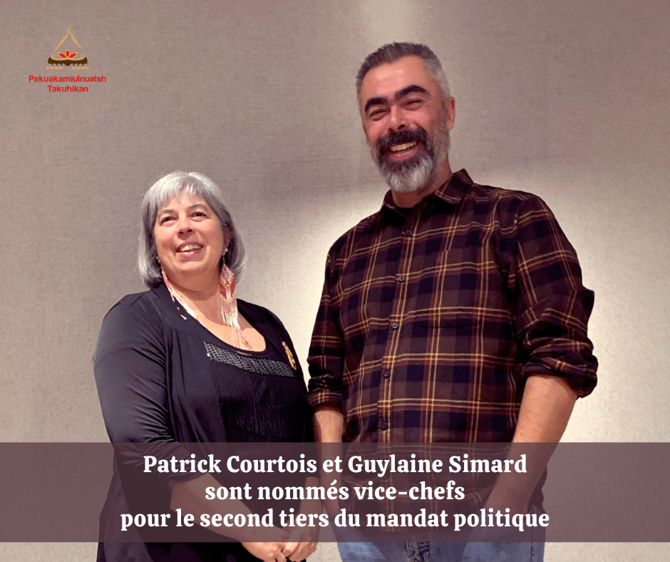 Patrick Courtois et Guylaine Simard sont nomms vice chefs pour le second tiers du mandat politique